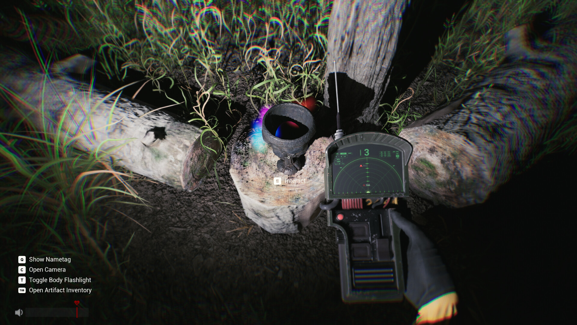 Sector 13: Haunted Woods artifacts: finder, inventory and keys screenshot